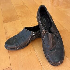 Clarks Brown Loafers Comfortable Everyday Flats | LEATHER Upper